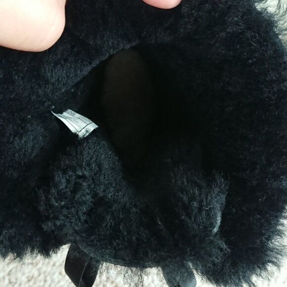 UGG SHORT BAILEY BOW II 2.0 BLACK WATER-RESISTANT SUEDE BOOTS size 5.5 - Picture 8 of 11